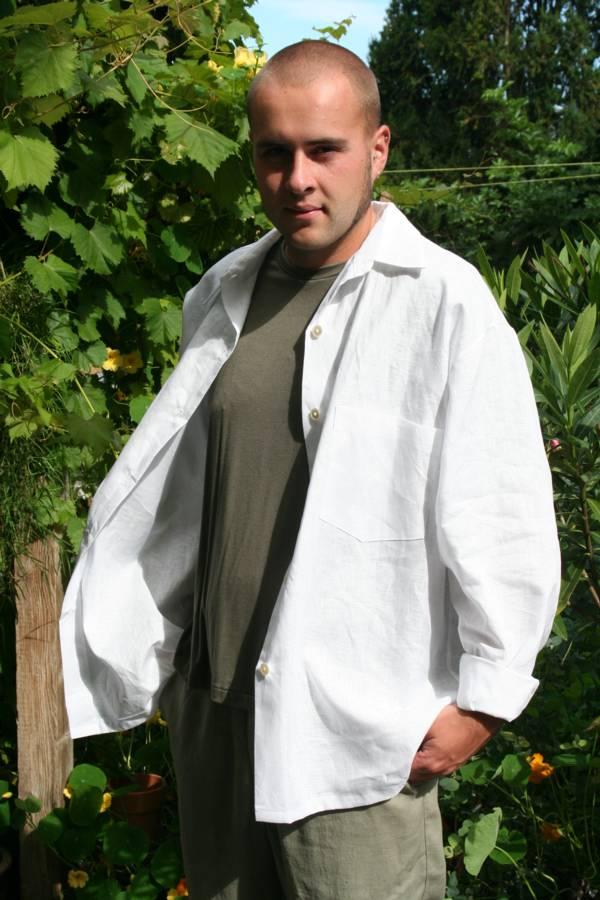 Foto Herren Hemd Leinen HAVANNA