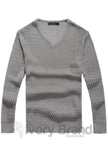 Foto Hollow v-neck knitting sweater