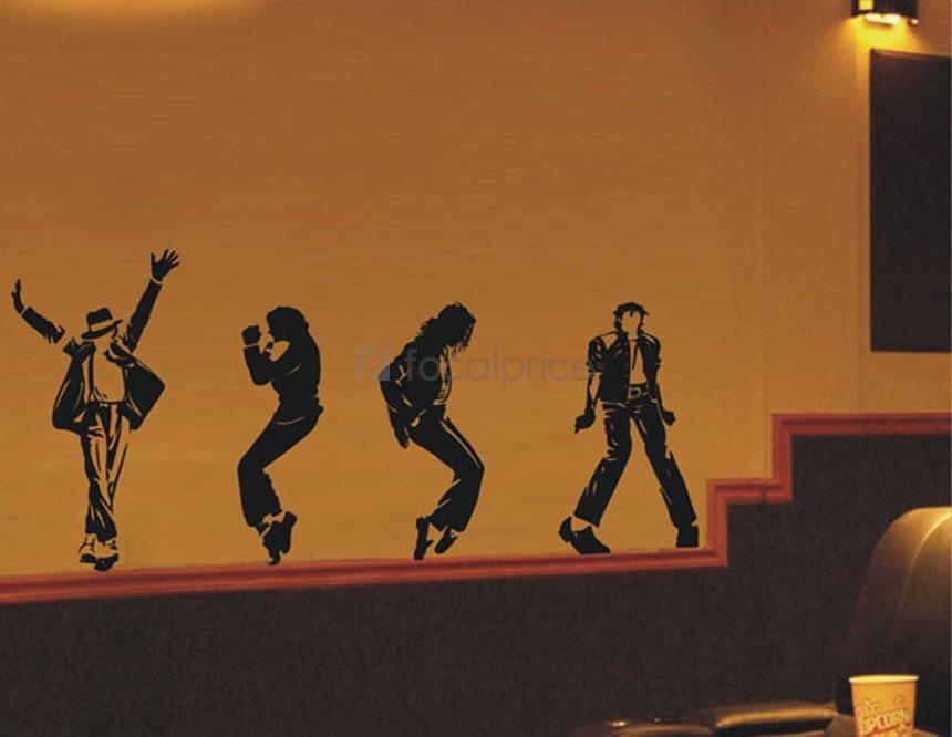 Foto Home Décor Michael Jackson Singing Salón PVC de pared Tatuajes pegatina foto 369232