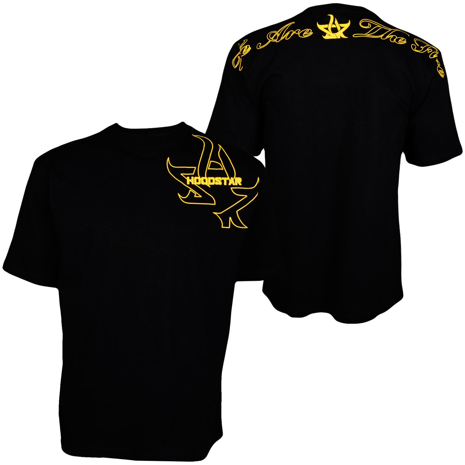 Foto Hood Star Hs-ts01 Hombres T-shirt Negro Amarilho foto 443679