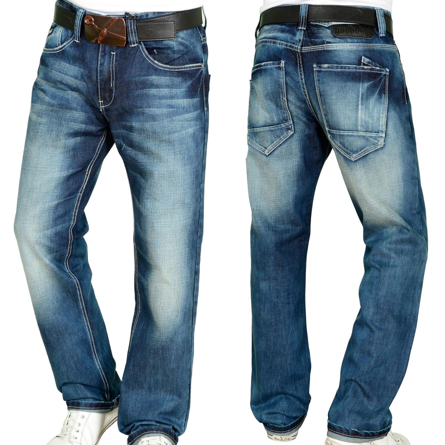 Foto Hoodboyz Dusty Indigo Wash Hombres Loose Fit Jeans De Color Azul Os... foto 648050