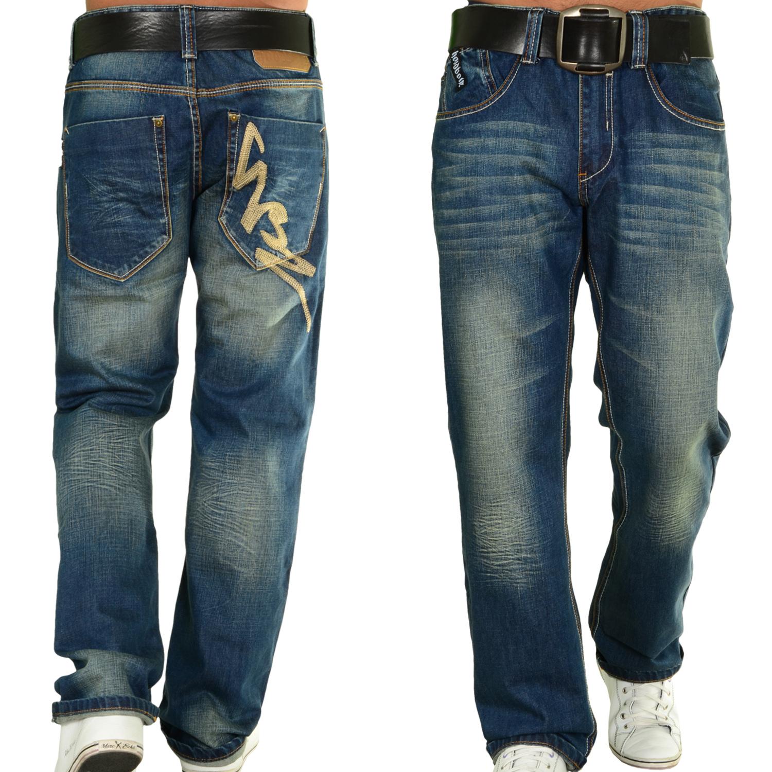 Foto Hoodboyz Indigo Tinted Vintage Blue Dunkelblau Loose Fit Jeans De C... foto 117907
