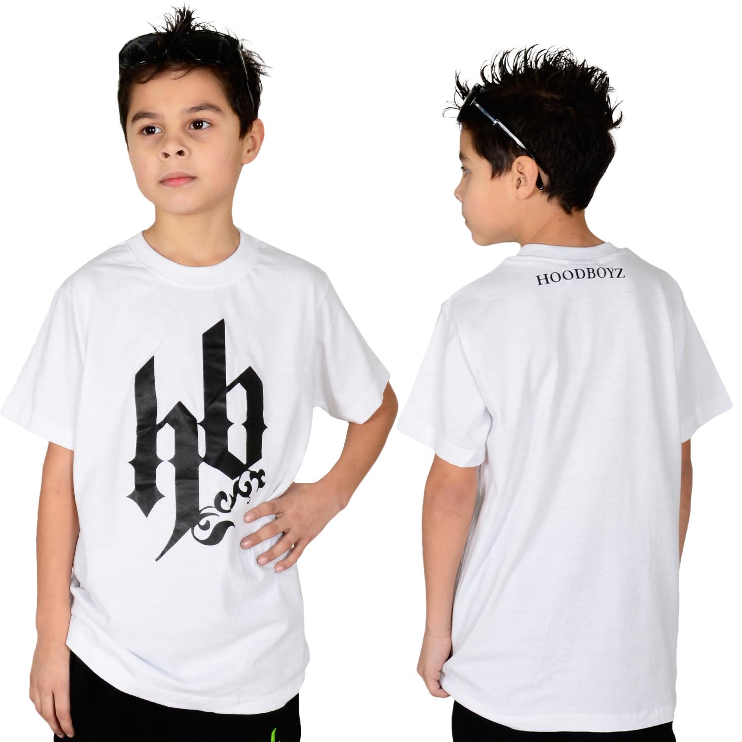 Foto Hoodboyz Kids The Original Big Logo T-shirt Blanco Negro foto 263349