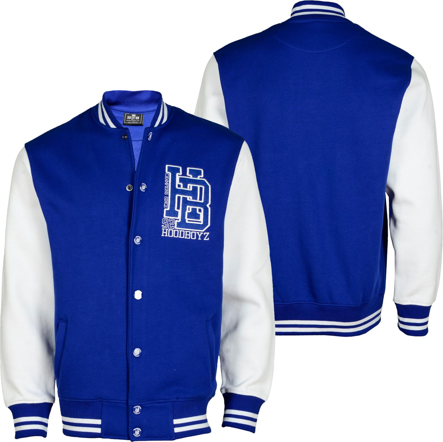 Foto Hoodboyz Left Side Hb Logo Chaquetas Universitarias Azul Real Blanco foto 117889
