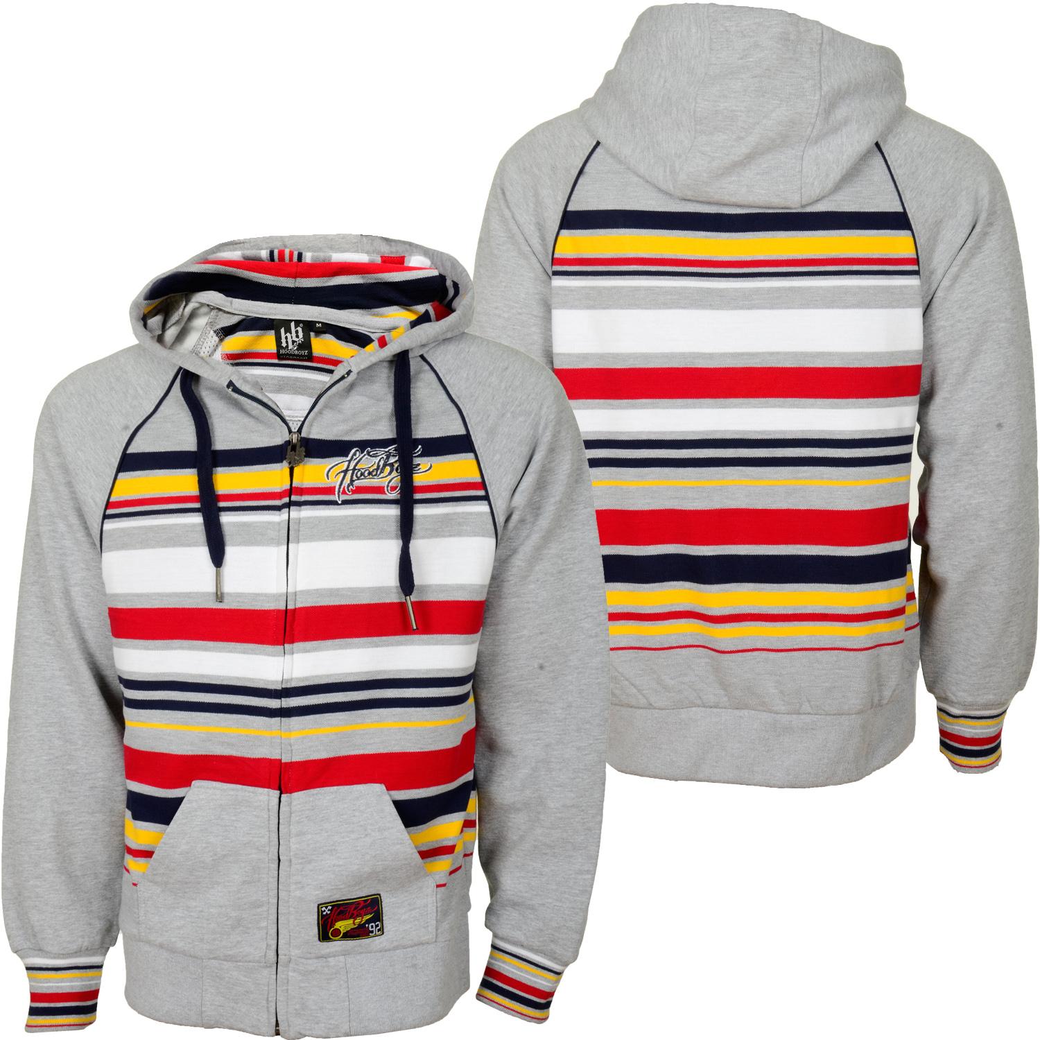 Foto Hoodboyz Yarn Dyed Styles Sudaderas Con Capucha Con Crema Gris Claro