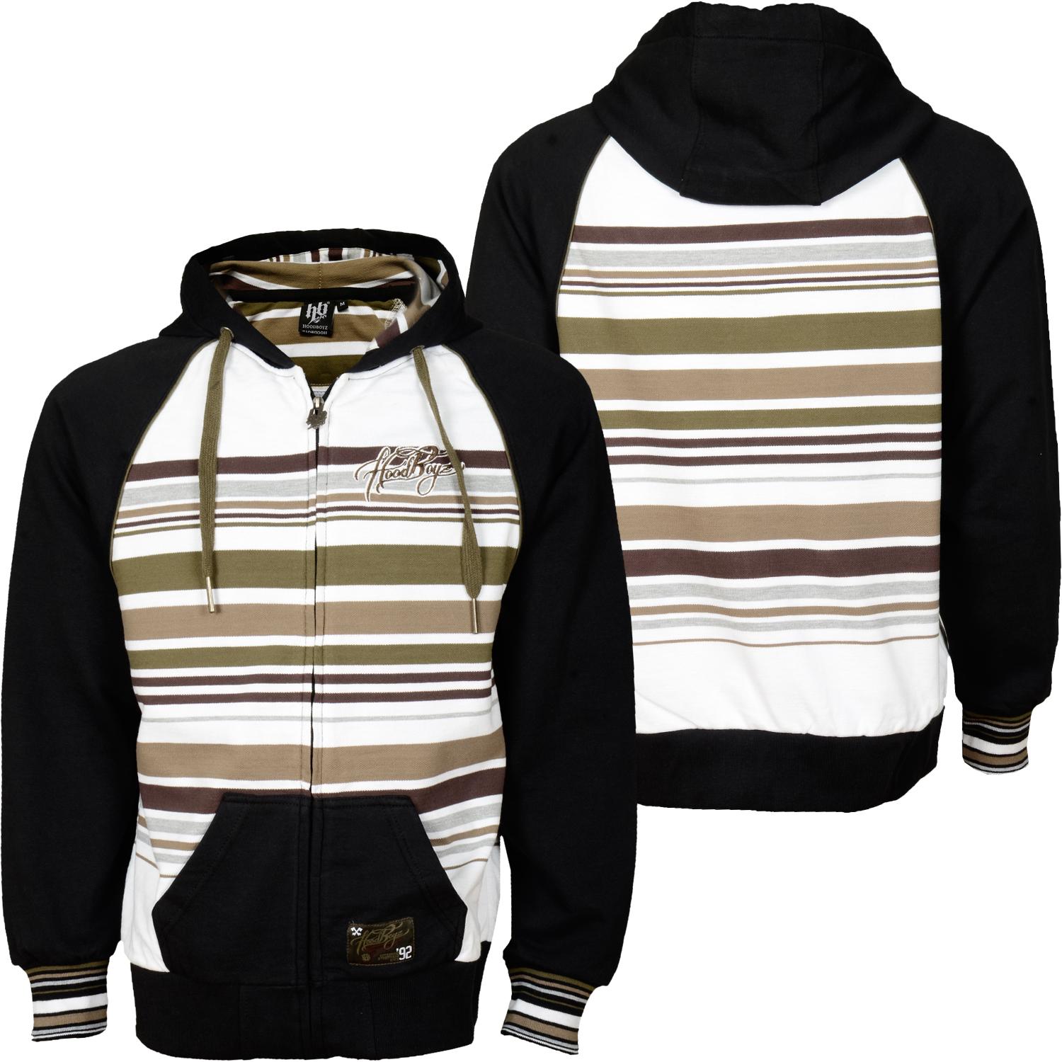 Foto Hoodboyz Yarn Dyed Styles Sudaderas Con Capucha Con Crema Negro