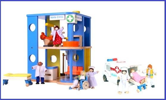 Foto Hospital con ambulancia