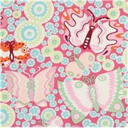 Foto hot pink Alexander Henry butterfly animal fabric with stars foto 336316