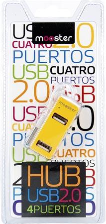 Foto Hub Usb Mooster 4 Puerto Smhb61-ye Amarillo