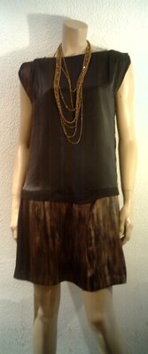 Foto ��� Precioso Vestido De Zara Basic Talla S Color Negro/dorado foto 266