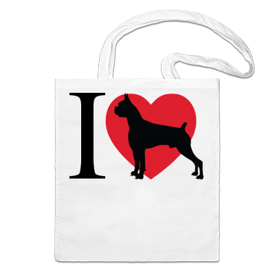 Foto I Love Boxer Bolso de yute