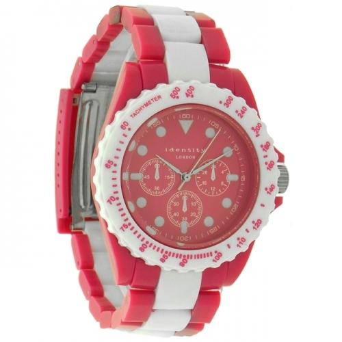 Foto Identity London Unisex Watch - Pink and White Strap - CK31.28ID