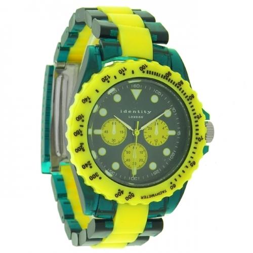 Foto Identity London Unisex Watch - Yellow and Green Strap - CK33.28ID