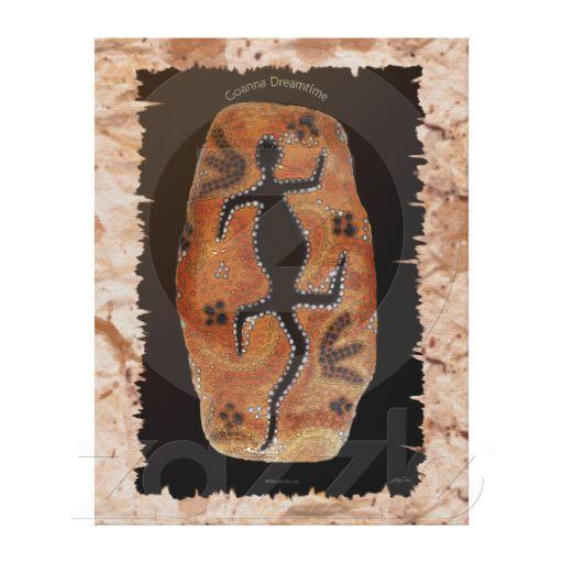 Foto Impresión aborigen australiana del arte del lagart Lienzo Envuelto... foto 685540