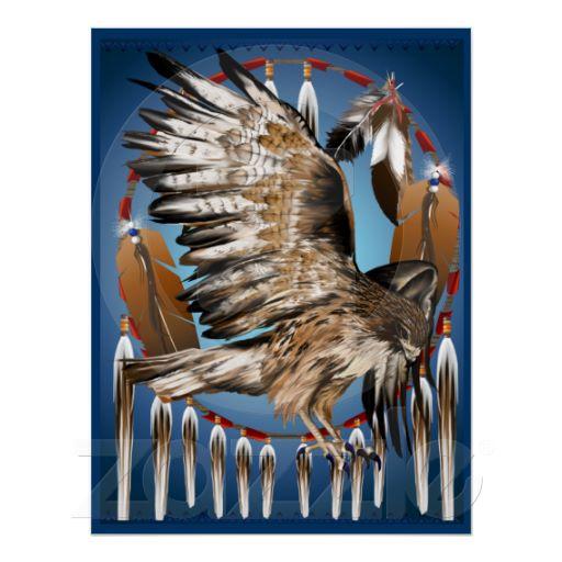 Foto Impresión de Dreamcatcher del halcón del vuelo Impresiones foto 615321