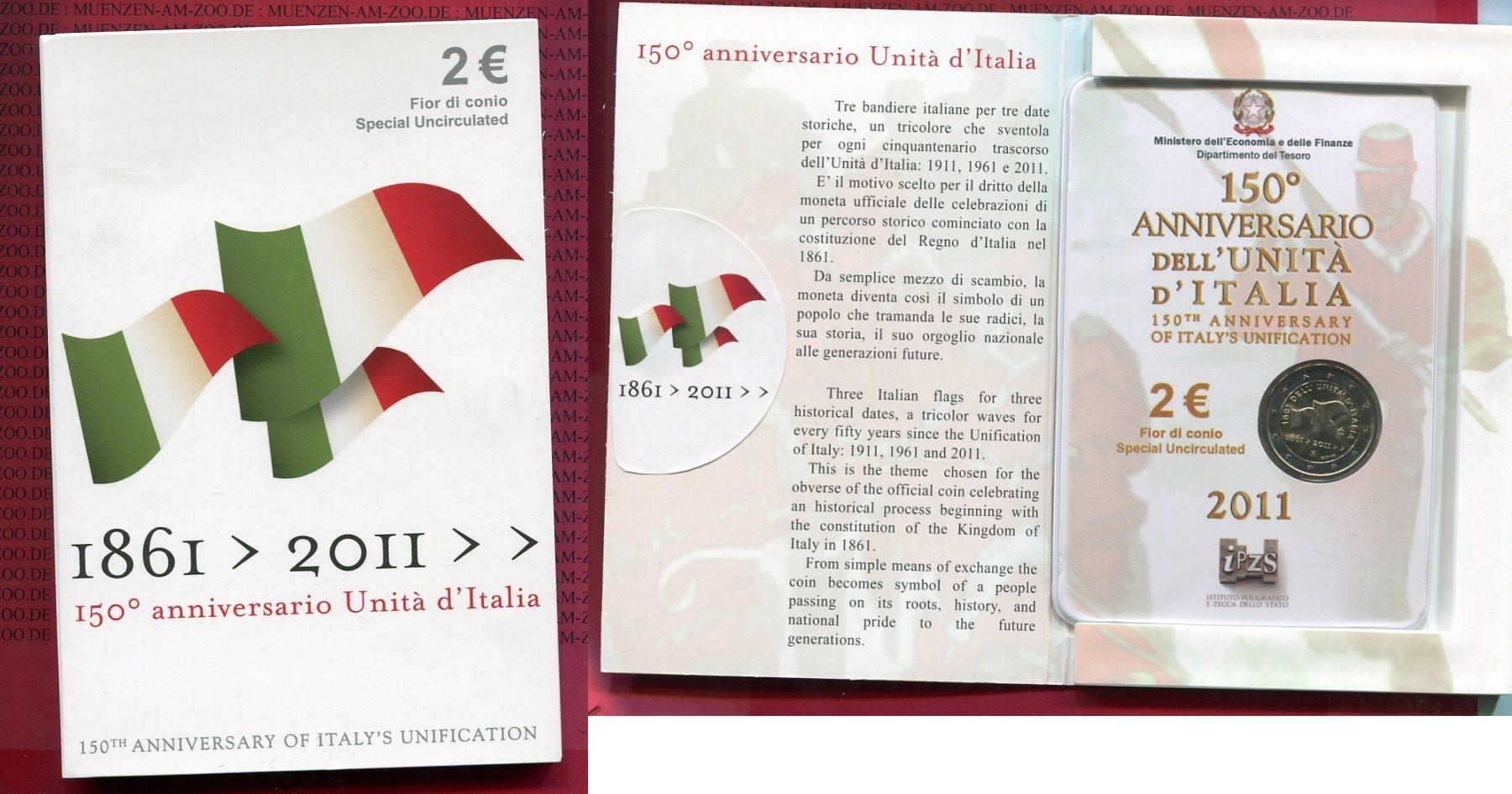 Foto Italien, Italy 2 Euro Gedenkmünze Commemorative Coin 2011 foto 250057