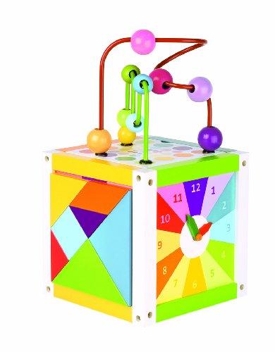 Foto Janod 08090 - Cubo de juegos para aprendizaje, con puzzle y reloj [Importado de Alemania] foto 393305