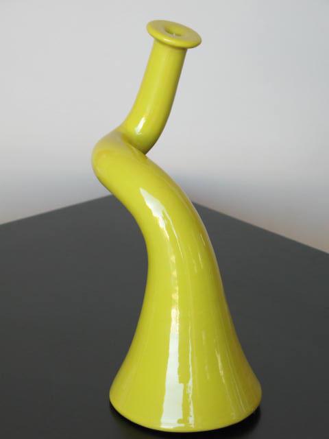 Foto jarron de 35 cm amarillo cuello largo foto 874569