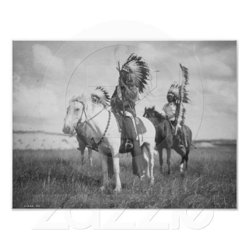 Foto Jefes indios a caballo Curtis de Siux Impresiones foto 678313