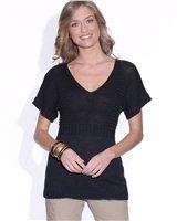 Foto Jersey con escote de pico punto de canalé