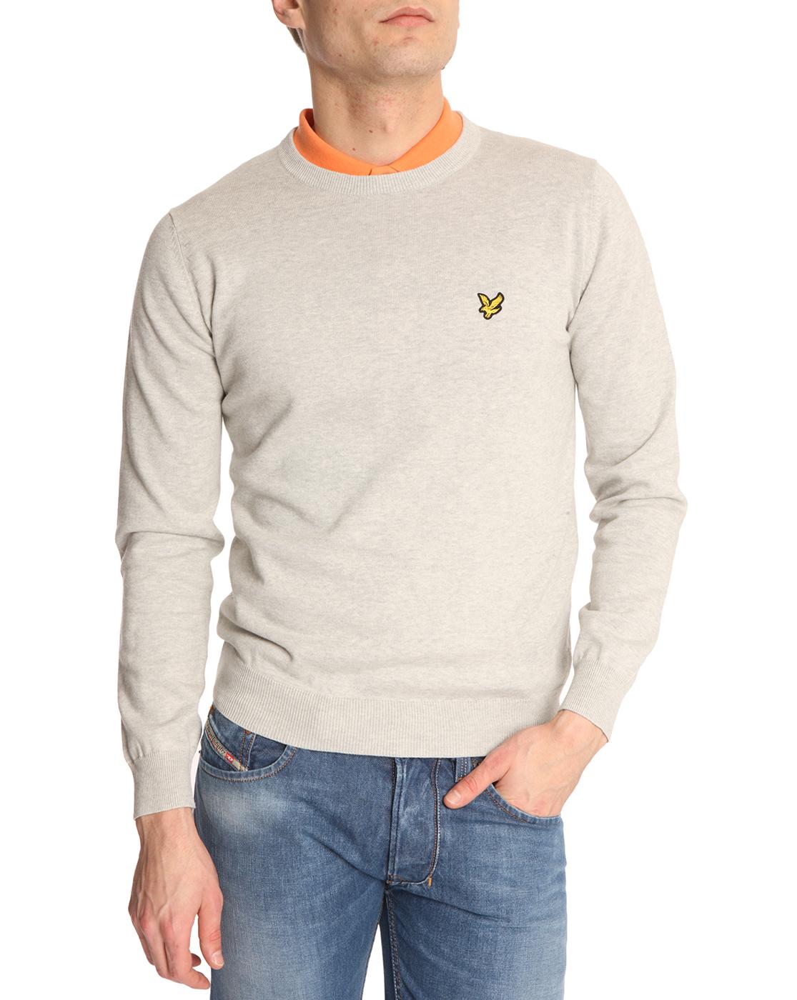 Foto Jersey cuello redondo algodón gris