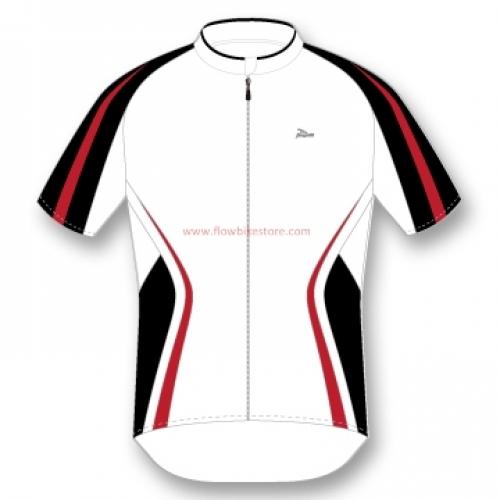 Foto Jersey Rogelli Mura Blanco/Negro/Rojo