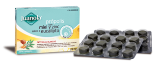 Foto juanola própolis con miel y zinc sabor a eucaliptus, 24 pastillas blandas foto 232555