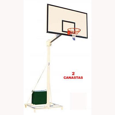 Foto Juego 2 canastas baloncesto MOVILES 100x100 tablero lynx foam 1,65 m foto 946926
