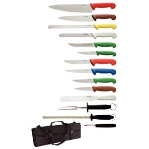 Foto Juego de 15 cuchillos Hygiplas con estuche Juego de 15 cuchillos Hygiplas con estuche