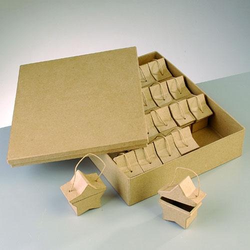 Foto Juego de cajas adviento Estrella colgador 28x23x7,5 / 6,5x6,5x3,5 cm 25 partes foto 461674
