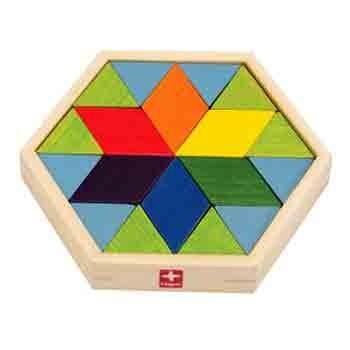 Foto Juego infantil bambu puzzle diamantes