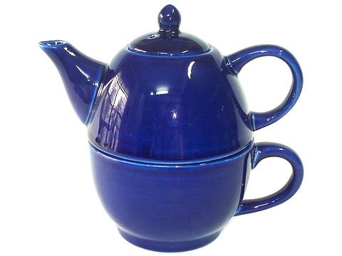 Foto Juego té individual azul marino