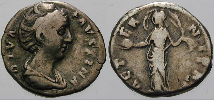 Foto Kaiserliche Prägungen Denar nach 141, Rom, auf ihre K