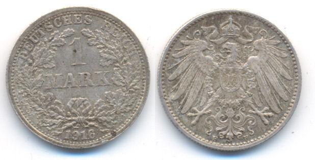 Foto Kaiserreich: Kleinmünzen 1 Mark 1916 F foto 368616