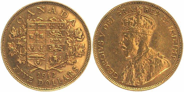 Foto Kanada 5 Dollars Gold 1912 foto 345843