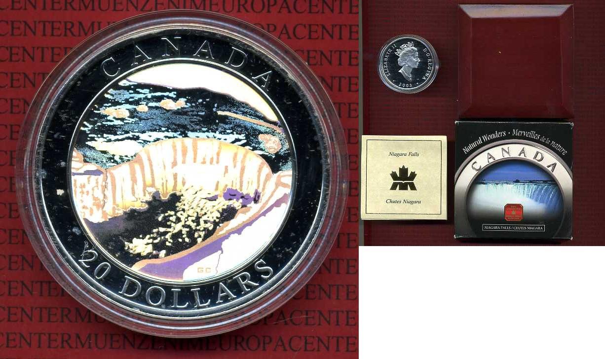 Foto Kanada Canada 20 Dollar Silbermünze Farbmünze 2003 foto 146612