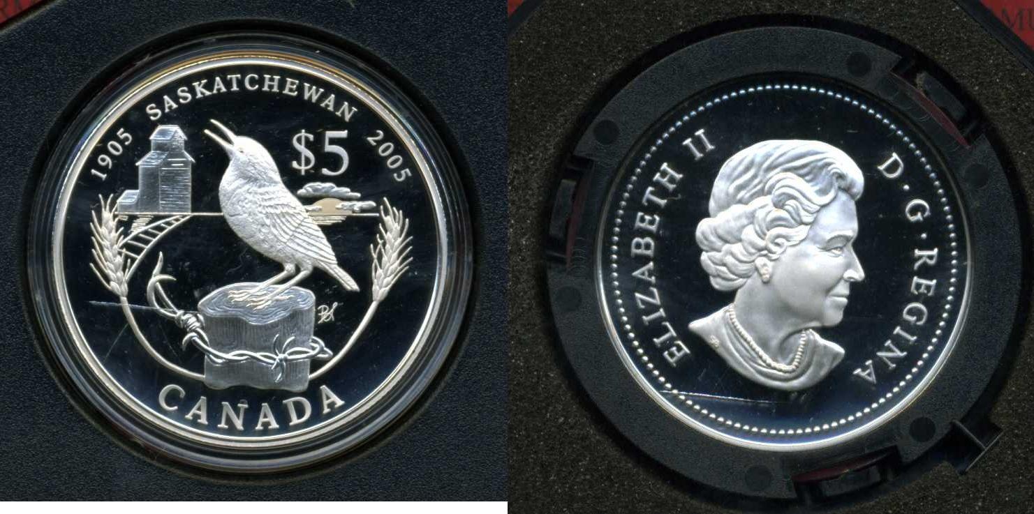 Foto Kanada Canada 5 Dollar Silbermünze 2005