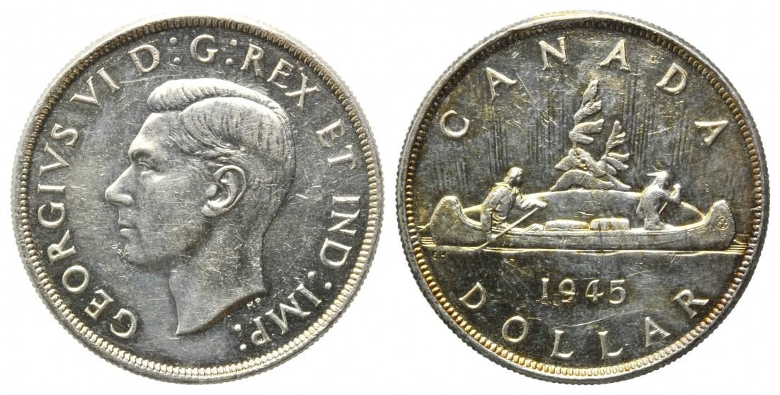 Foto Kanada, Dollar 1945 Kanu,