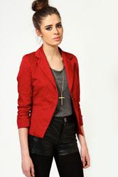Foto Kelsey Ruched Sleeve Woven Blazer