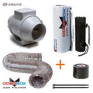 Foto Kit Extracción De Aire Tt - Extractor/filtro/tubo Flexible 187 M³/h (100mm) foto 593514