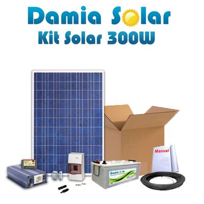 Foto Kit solar 300W: iluminación. Con inversor ONDA MODIFICADA