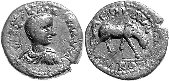 Foto Kleinasien Bronze aus Alexandria (Troas) 235-238 foto 841043