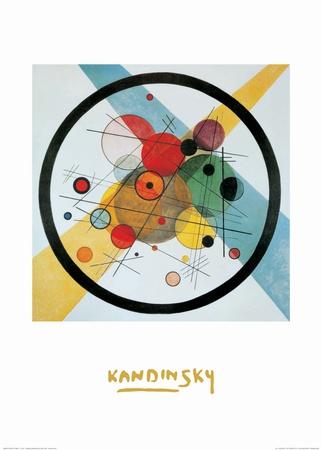 Foto Lámina Circles in a Circle de Wassily Kandinsky, 71x51 in. foto 609955