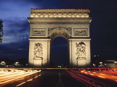 Foto Lámina fotográfica Arc De Triomphe at Night, 61x46 in. foto 827260
