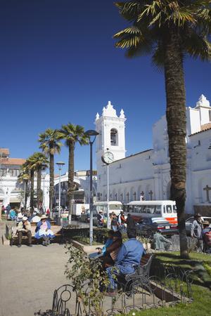 Foto Lámina fotográfica Iglesia de San Francisco, Sucre, UNESCO World Heritage Site, Bolivia, South America de Ian Trower, 61x41 in. foto 686184
