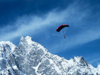 Foto Lámina fotográfica Para-Skier, Mt. Blanc, Italy, France de Pat Canova, 61x46 in. foto 619320