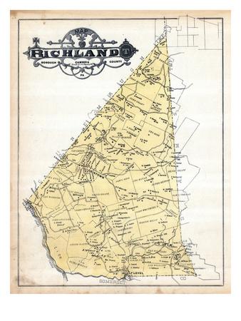 Foto Lámina giclée 1890, Richland Township, Geistown, Scalp Level, Pennsylvania, United States, 61x46 in. foto 686462