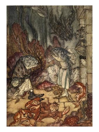Foto Lámina giclée A Scaly Set of Rascals, Illustration from 'A Wonder Book for Girls and Boys' by Nathaniel Hawthorne de Arthur Rackham, 61x46 in. foto 589413