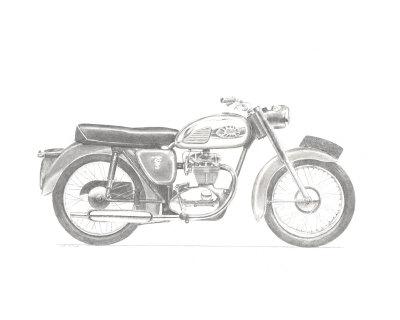 Foto Lámina giclée BSA Star C15 1958 250cc Classic Motorcycle de Dave Alford, 51x41 in. foto 620369
