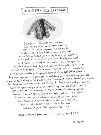Foto Lámina giclée de primera calidad Item 3715 - Cozy Cardigan' - New Yorker Cartoon de Roz Chast, 30x23 in. foto 629768